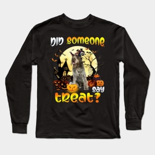 Wirehaired Pointing Griffon Did Someone Say Treat Halloween Long Sleeve T-Shirt